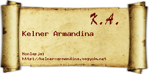 Kelner Armandina névjegykártya